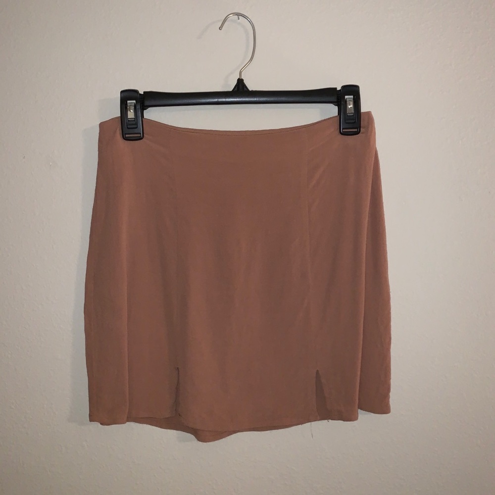 Tan Mini Skirt